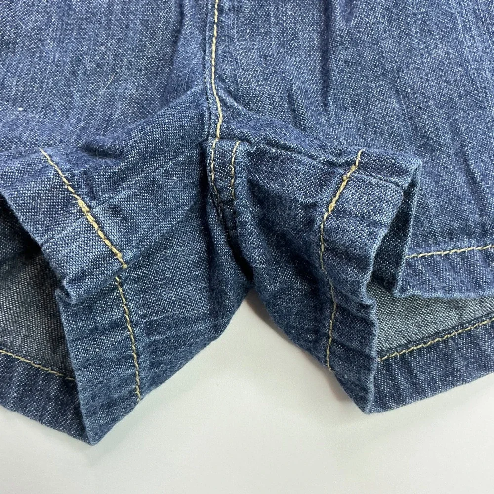 The Children's Place Blue Denim Shorts Kids Size 6 Heart Pockets Elastic Waist